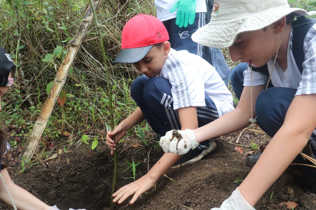 como parte de la unidad de indagación realizan siembra de árboles en Yumbo