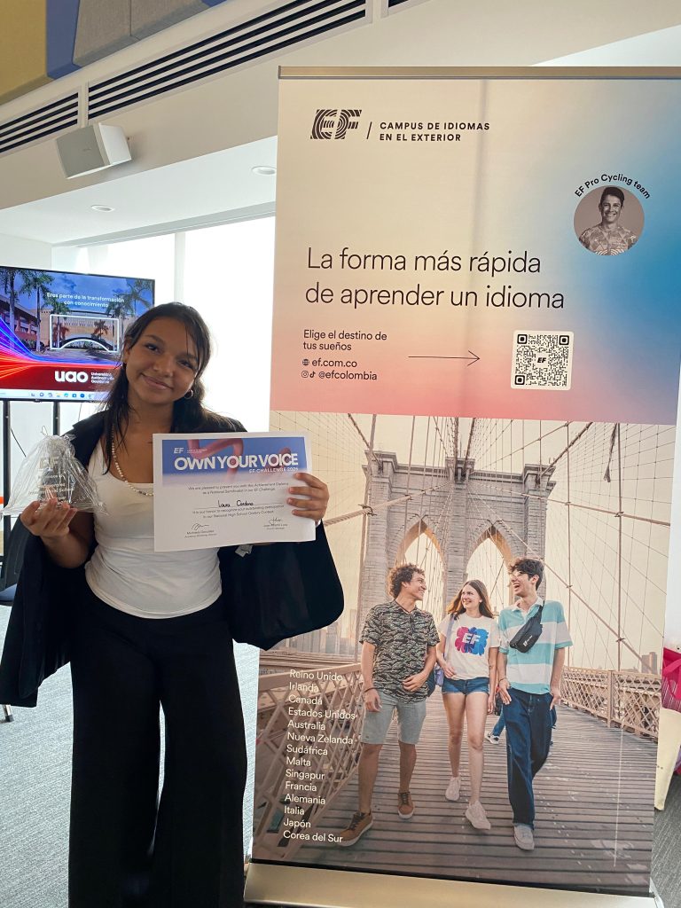 Laura Camila obtuvo el segundo lugar en el EF Challenge